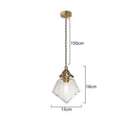 1 Lys Diamantglass Pendellampe Bobleglasslampe