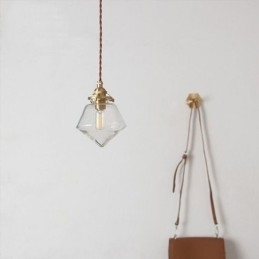 1 Lys Diamantglass Pendellampe Bobleglasslampe