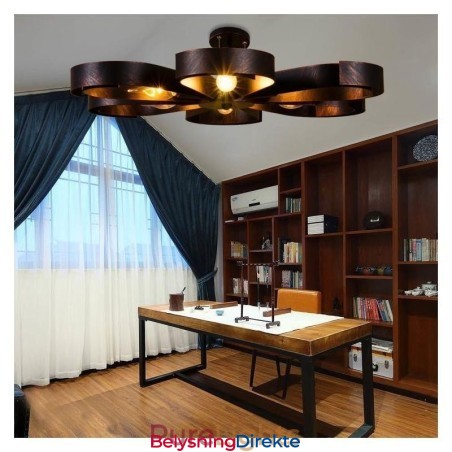 Moderne Vintage Taklampe I Jernformet Blomst