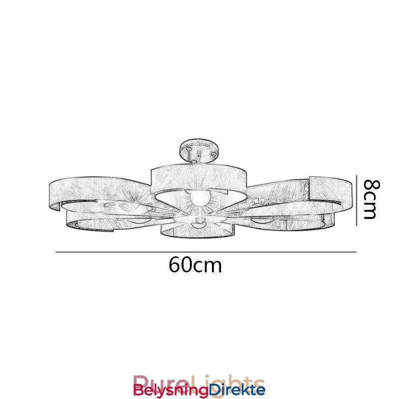 Moderne Vintage Taklampe I Jernformet Blomst