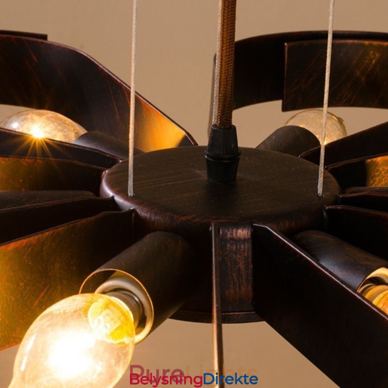 Moderne Vintage Taklampe I Jernformet Blomst