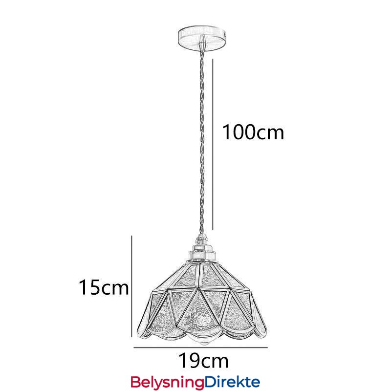 Retro Glass Pendellampe I Japansk Stil I Glass Taklampe