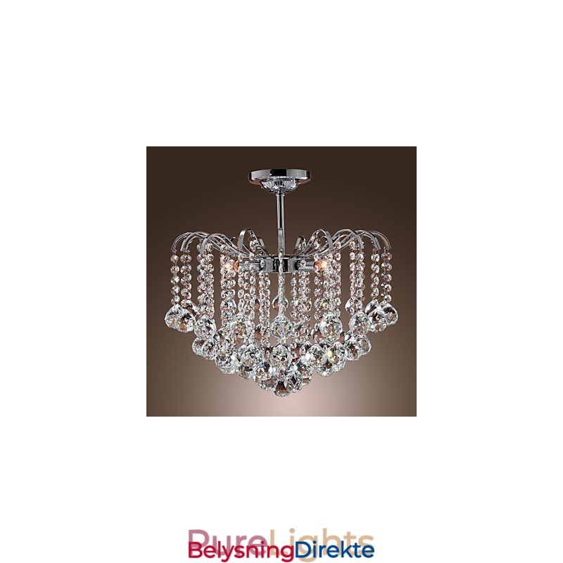 Moderne Samtidskrystallmaleri Metalllysekrone