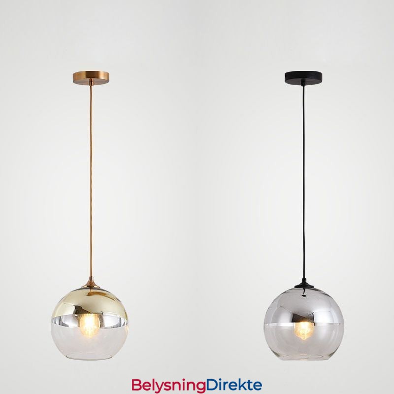 Kreativ Jern+Glass Kuleformet Anhengslampe Dekorativ Belysning