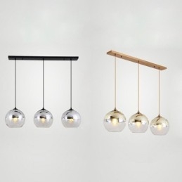 Kreativ Jern+Glass Kuleformet Anhengslampe Dekorativ Belysning