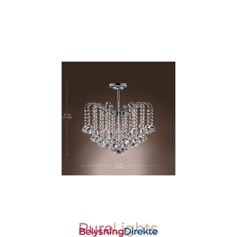 Moderne Samtidskrystallmaleri Metalllysekrone