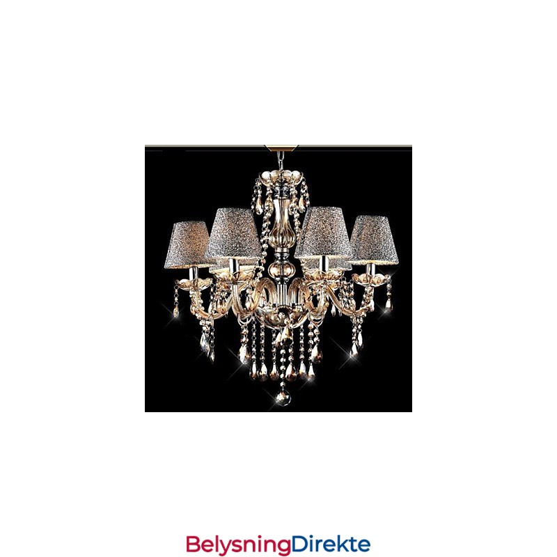 Moderne Samtids Klassisk Vintage Krystall Galvanisert Glass Lysekrone