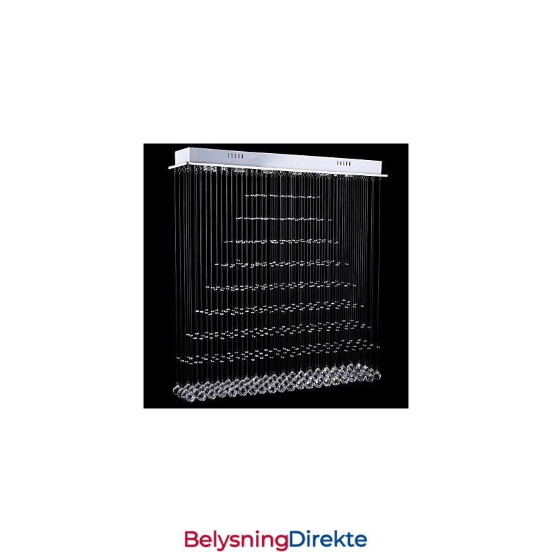 Rektangulær Krystall Pendellampe Taklysekrone Belysning Lamper Armaturer