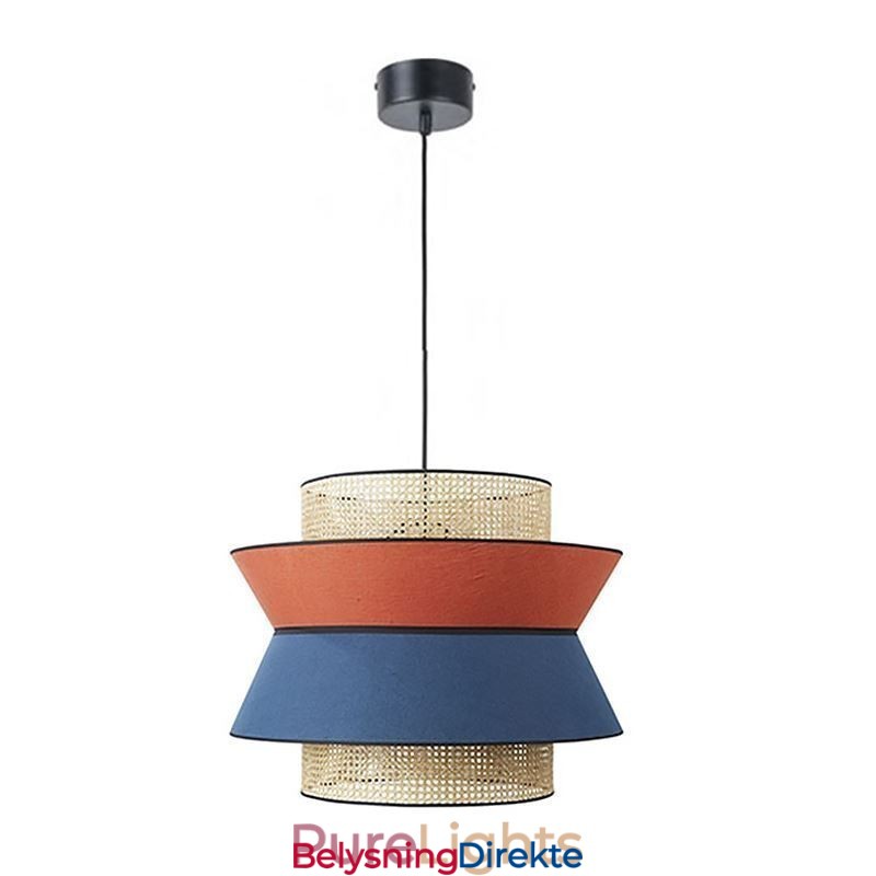 1 Lys Kjole Lampeskjerm Pendellampe Bambusvevd Belysning