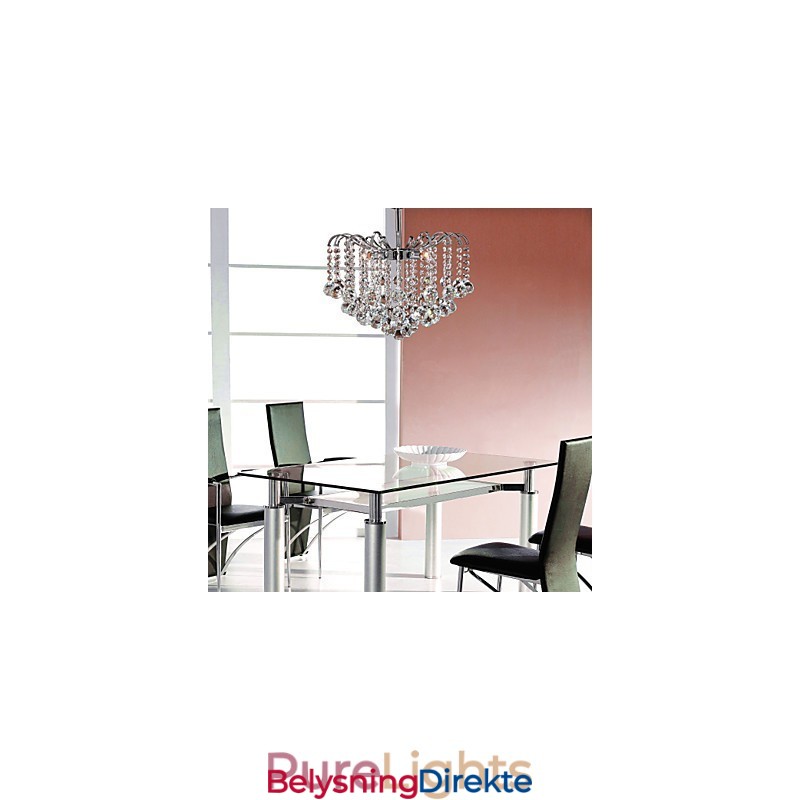 Moderne Samtidskrystallmaleri Metalllysekrone