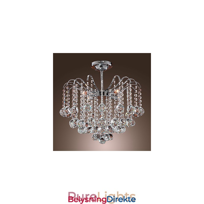 Moderne Samtidskrystallmaleri Metalllysekrone