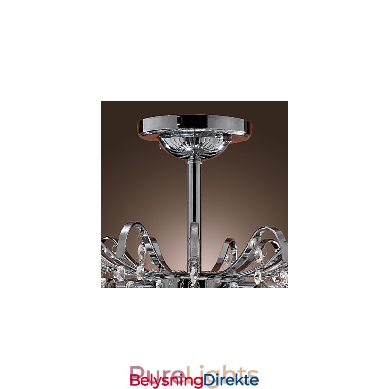 Moderne Samtidskrystallmaleri Metalllysekrone