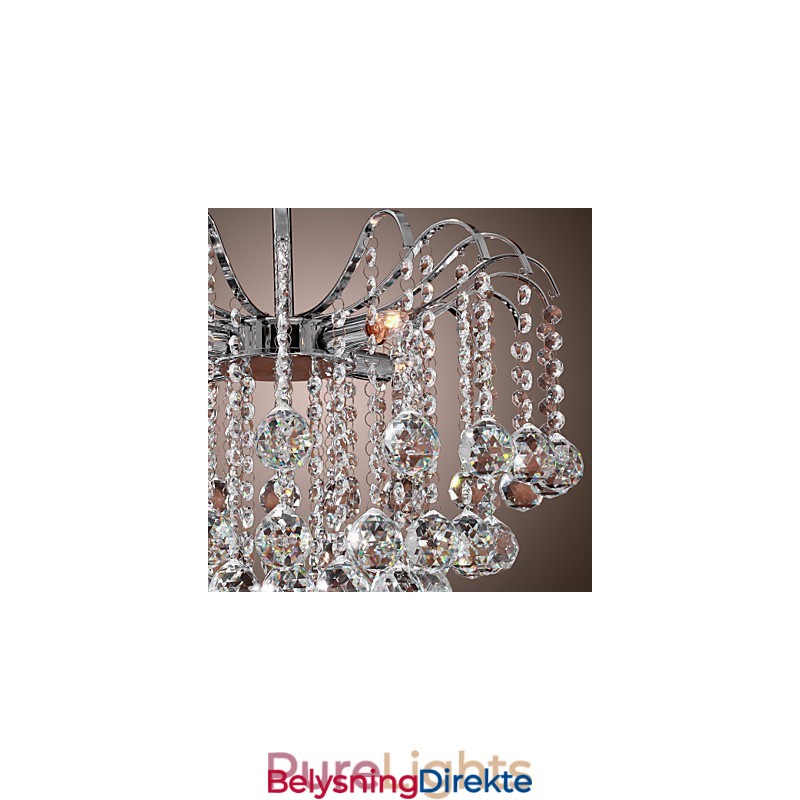 Moderne Samtidskrystallmaleri Metalllysekrone