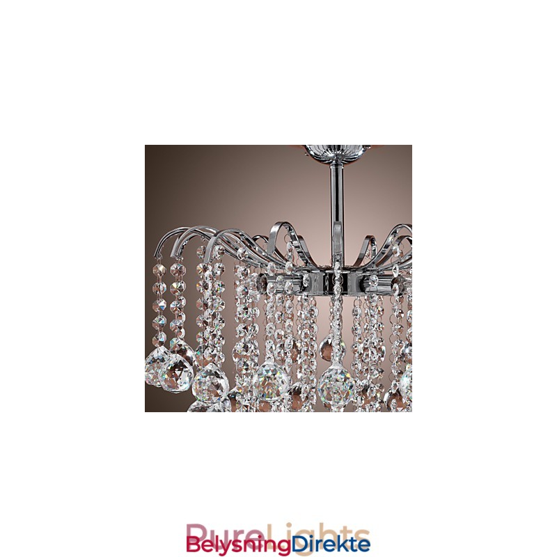 Moderne Samtidskrystallmaleri Metalllysekrone