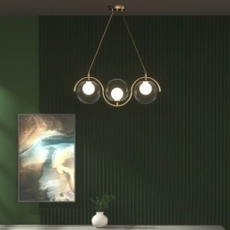 Moderne Glasskuleformet Anhengslampe Minimalistisk Lampe