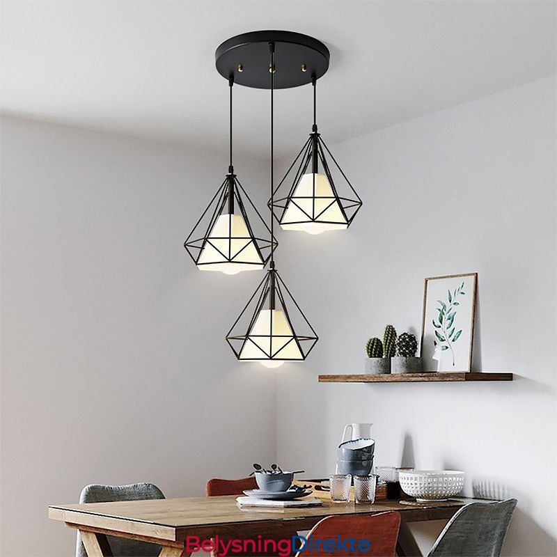 Diamantformet Anhengslampe Moderne Minimalistisk Dekorativ Lampe