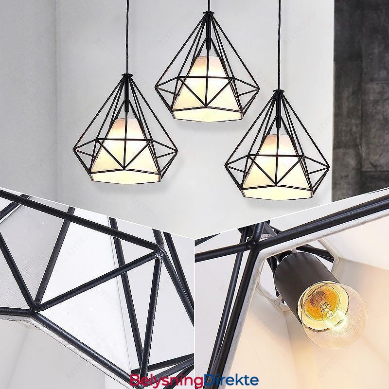 Diamantformet Anhengslampe Moderne Minimalistisk Dekorativ Lampe