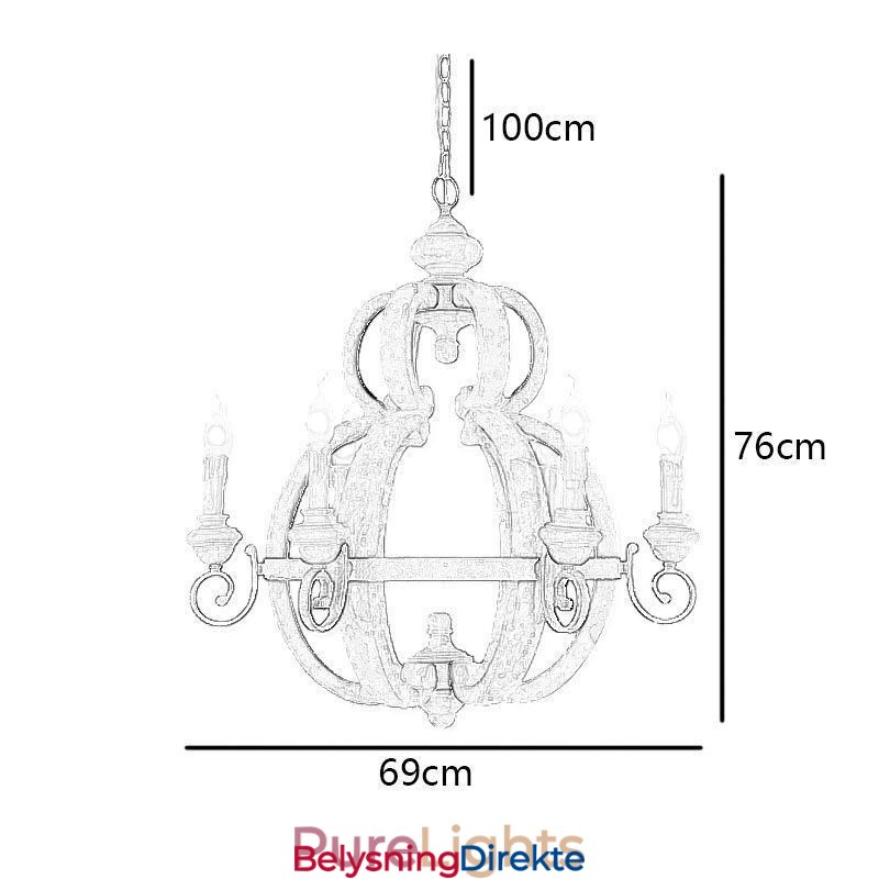 Tre Pendellampe Nordisk Retro Taklampe