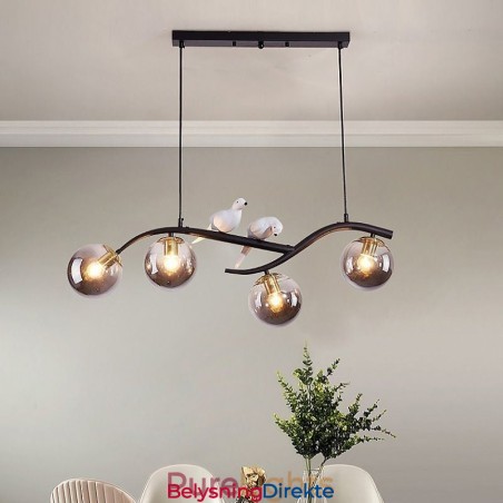Moderne Minimalistisk Grenpendellampe Med 4 Lamper