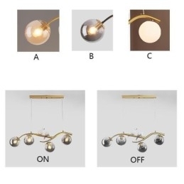 Moderne Minimalistisk Grenpendellampe Med 4 Lamper