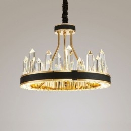 Moderne Krystall Pendellampe Sirkel Krystall Taklampe