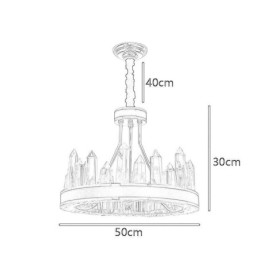Moderne Krystall Pendellampe Sirkel Krystall Taklampe