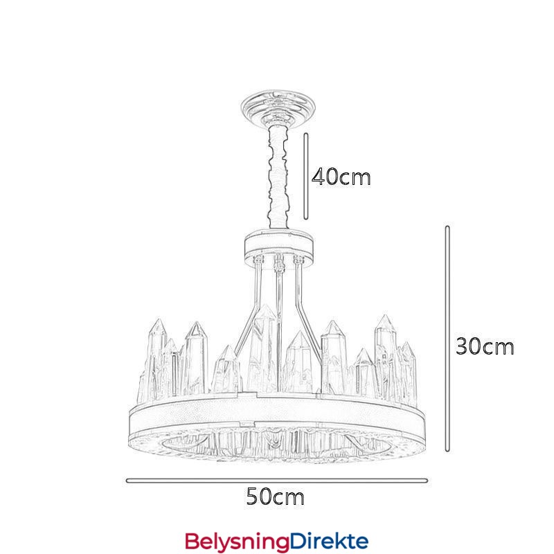 Moderne Krystall Pendellampe Sirkel Krystall Taklampe