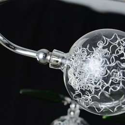 Lysekrone Med 6 Lys Landlig Aluminium Glass Krom