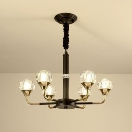 Moderne Krystallanhengslampe Elegant Krystalllysekrone