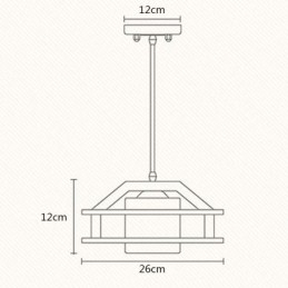Nordisk Stil Eikependellampe Med Frostet Glassskjerm Cafe