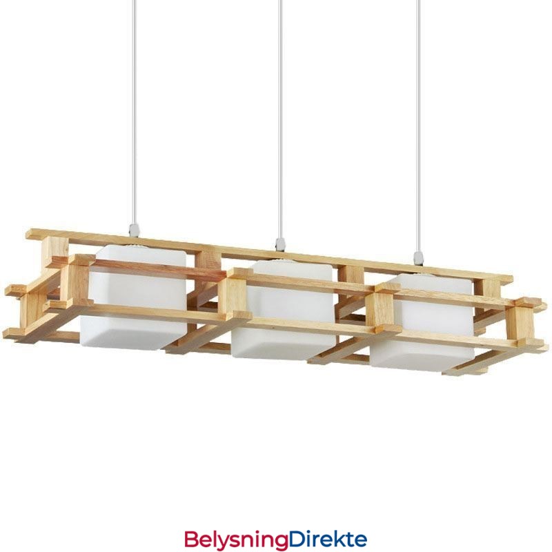 Kreativ 3-Lyss Eikependellampe Dekorativ Tretaklampe Kafé