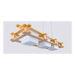 Kreativ 3-Lyss Eikependellampe Dekorativ Tretaklampe Kafé