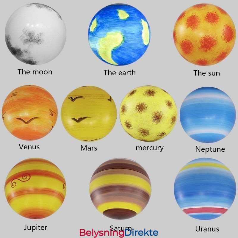 Nordisk Planetdesign Pendellampe Unik Lysekrone Med Solsystemplaneter