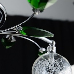 Lysekrone Med 6 Lys Landlig Aluminium Glass Krom