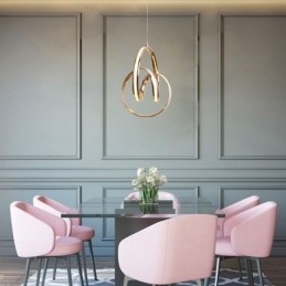 Moderne Minimalistisk Pendellampe Unik Sirkulær Vrilampeøy