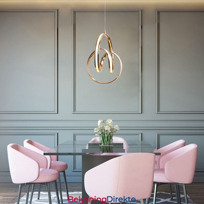 Moderne Minimalistisk Pendellampe Unik Sirkulær Vrilampeøy