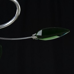 Lysekrone Med 6 Lys Landlig Aluminium Glass Krom