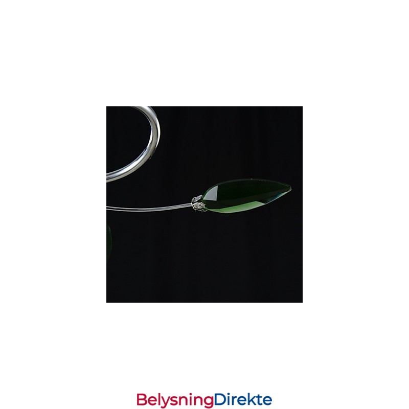 Lysekrone Med 6 Lys Landlig Aluminium Glass Krom