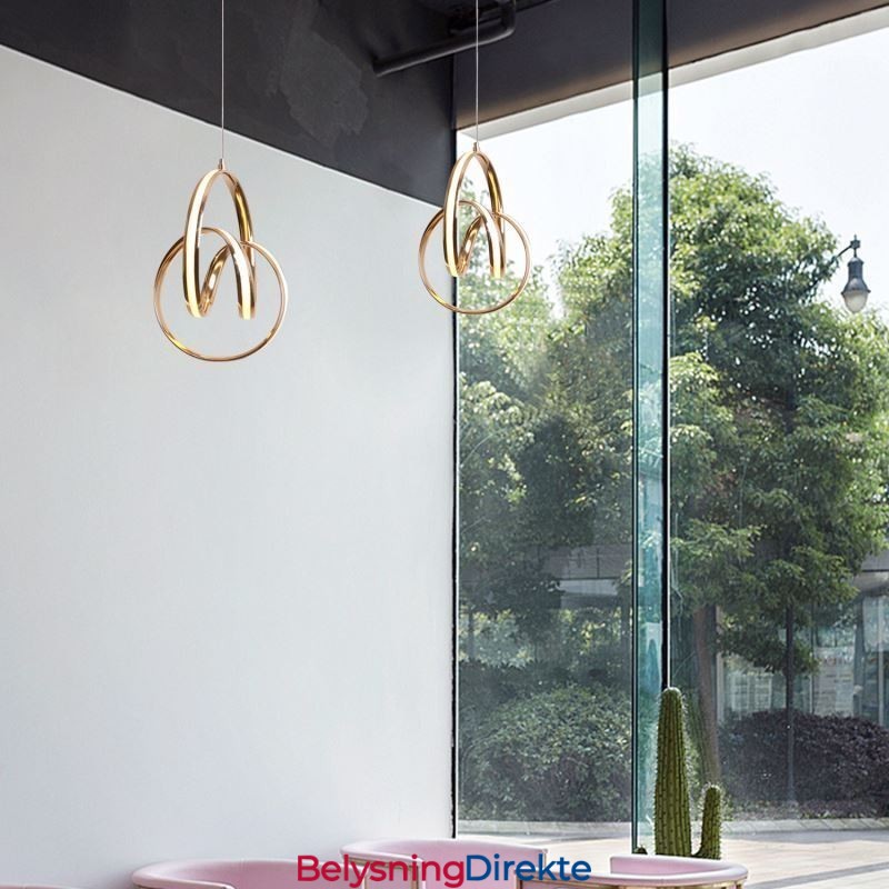 Moderne Minimalistisk Pendellampe Unik Sirkulær Vrilampeøy