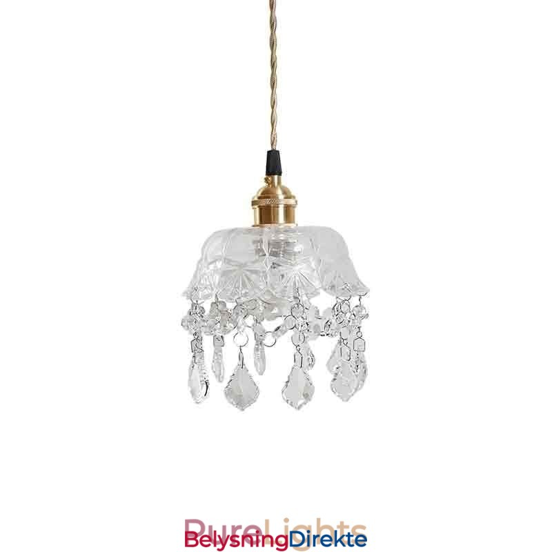Elegant Glass Pendellampe Med Enkelt Hode, Mini-Pendellampe