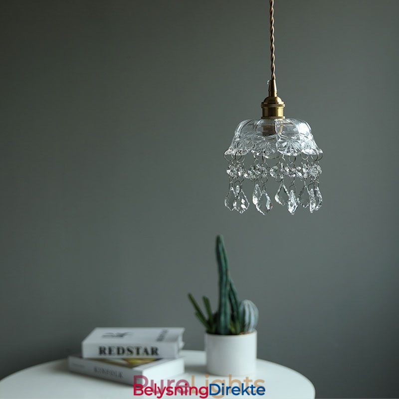 Elegant Glass Pendellampe Med Enkelt Hode, Mini-Pendellampe