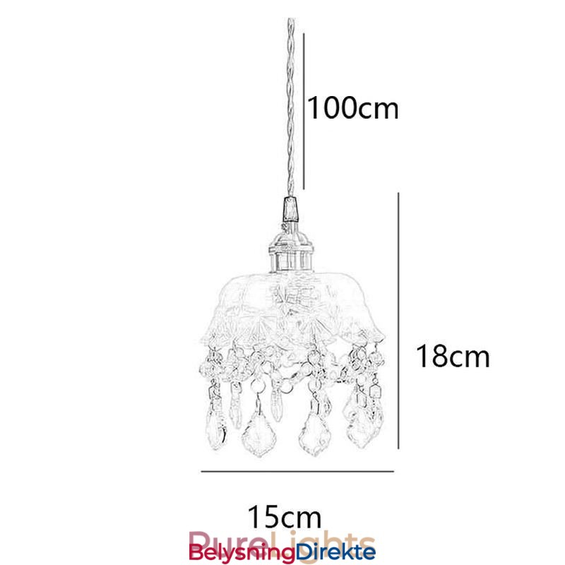 Elegant Glass Pendellampe Med Enkelt Hode, Mini-Pendellampe