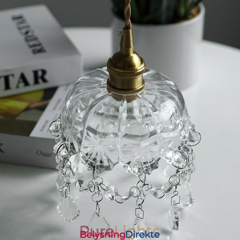 Elegant Glass Pendellampe Med Enkelt Hode, Mini-Pendellampe