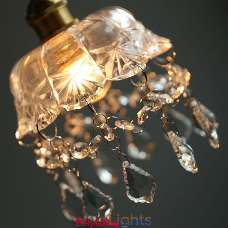 Elegant Glass Pendellampe Med Enkelt Hode, Mini-Pendellampe