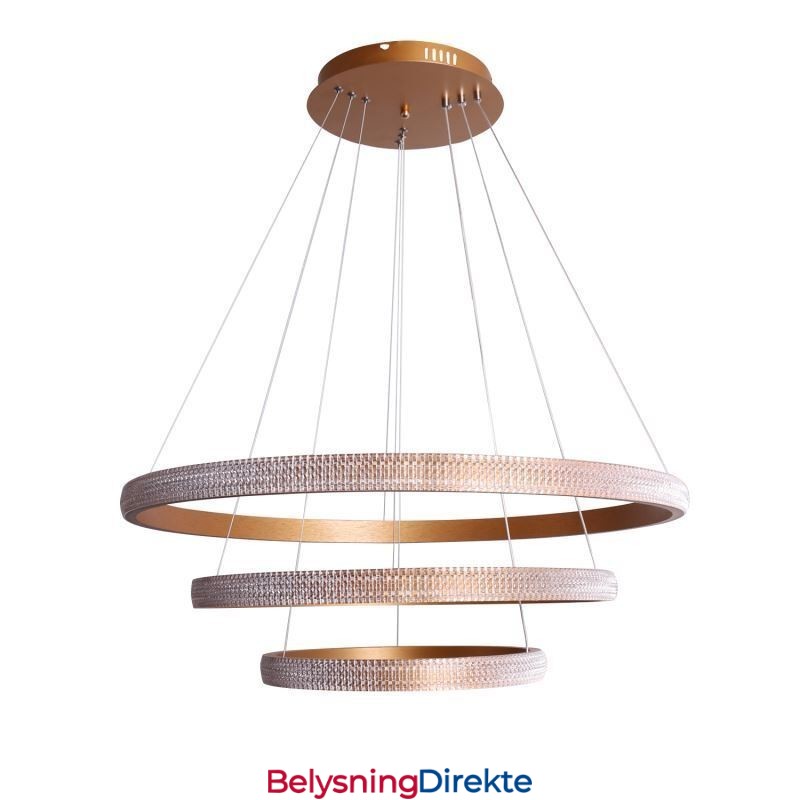 Moderne Pendellampe Akryl 3-Ringers Lampe 80+60+40Cm