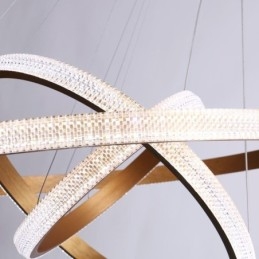 Moderne Pendellampe Akryl 3-Ringers Lampe 80+60+40Cm