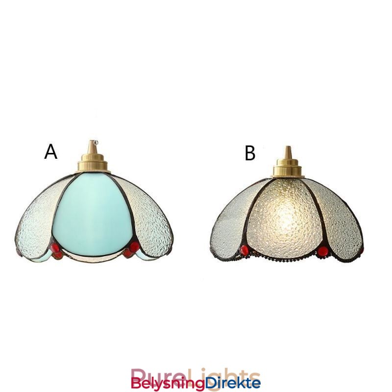 Minimalistisk Petal Glass Pendellampe Enkelthodet Glass Pendellampe