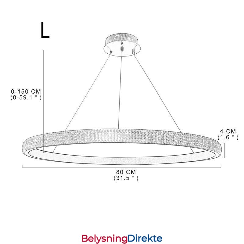 Ring Pendellampe Minimalistisk Akryl Lysarmatur