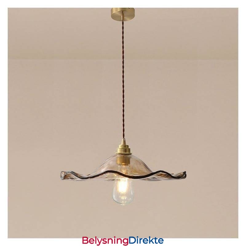 Lotusblad Glass Pendellampe Kreativ Dekorativ Lampe