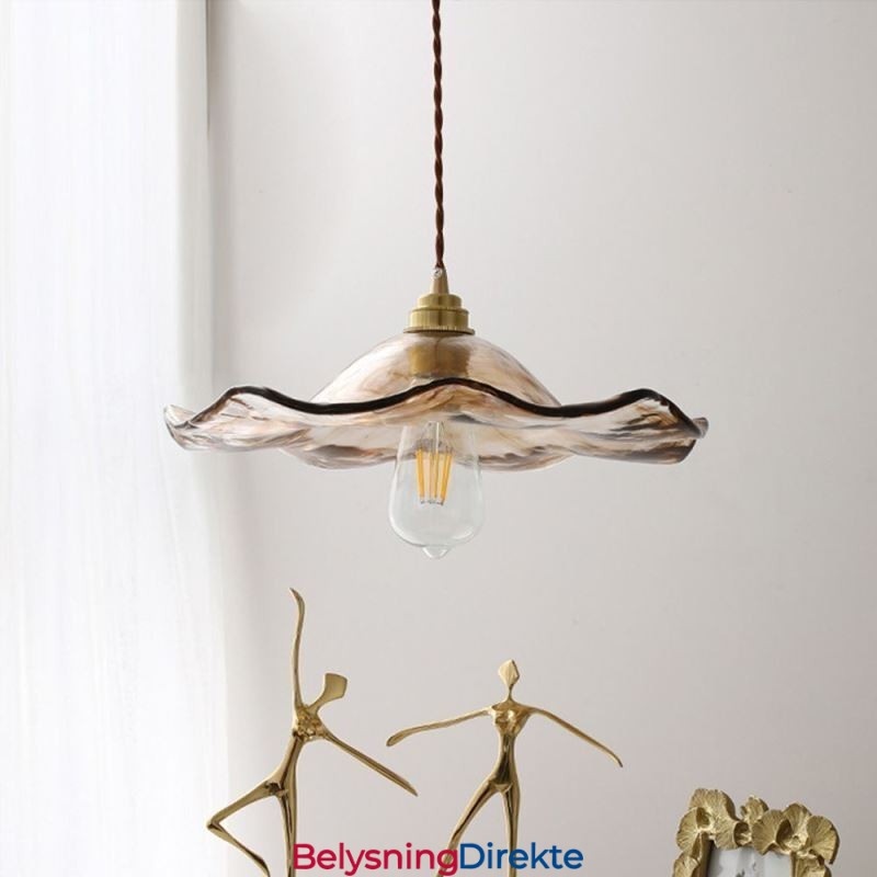 Lotusblad Glass Pendellampe Kreativ Dekorativ Lampe